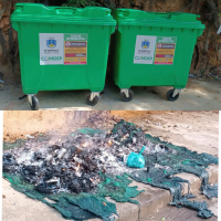 Coletoras de resíduos recém-instaladas são incendiadas em Itaipava