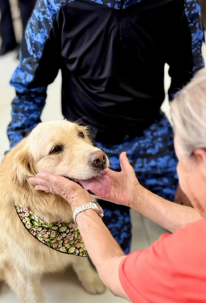 Guarda Civil promove cinoterapia em instituições de acolhimento de idosos