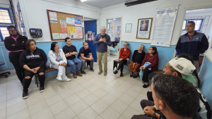 Idosos do Caxambu recebem ação da Comdep sobre coleta seletiva e meio ambiente
