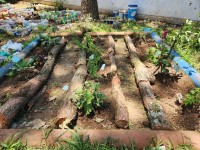 CEI Dra Zilda Arns Neumann cria novos espaços de leitura e atividades com reaproveitamento de troncos